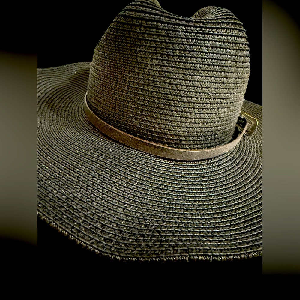 Babeyond Black Woven Crushable Cowgirl Hat